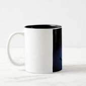Blauer Schmetterling Zweifarbige Tasse (Links)
