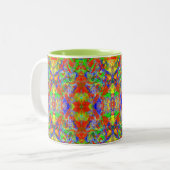 Blauer Schmetterling Zweifarbige Tasse (Vorderseite Links)