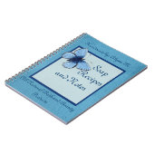 Blauer Schmetterlings-handgemachte Seife Notizblock (Linke Seite)