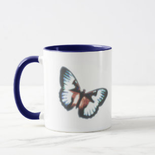Blauer Schmetterlingsbecher Tasse
