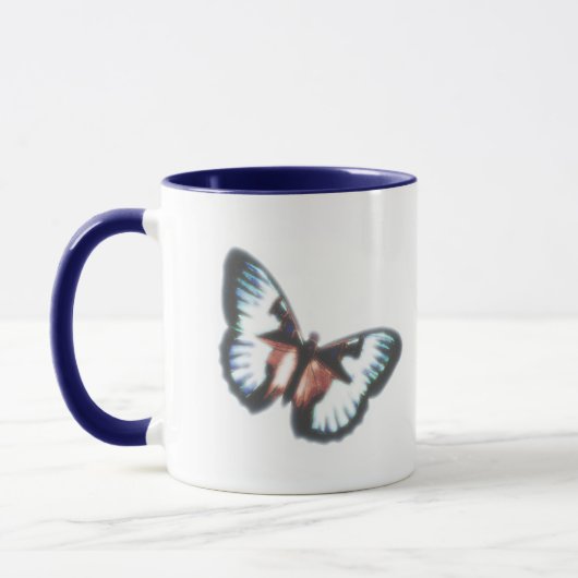 Blauer Schmetterlingsbecher Tasse (Links)