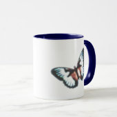Blauer Schmetterlingsbecher Tasse (VorderseiteRechts)
