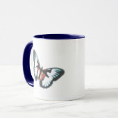 Blauer Schmetterlingsbecher Tasse (Vorderseite Links)