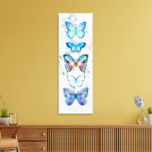 Blauer Schmetterlingsbereich Canvas Print Leinwanddruck (Insitu (Wohnzimmer))