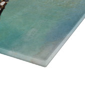 Blauer Schmetterlingsglasfaser Schneidebrett (Ecke)