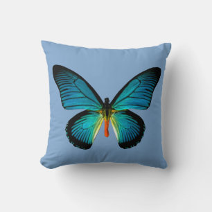 Blauer Schmetterlingskissen Kissen