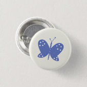 Blauer Schmetterlingsknopf Button (Vorne & Hinten)
