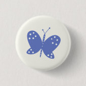 Blauer Schmetterlingsknopf Button (Vorderseite)