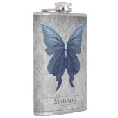 Blauer Schmetterlingskolben Flachmann (Rechts)