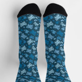 Blauer Schmetterlingsmuster Socken (Oben)