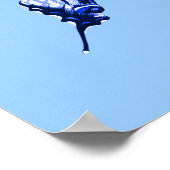 Blauer Schmetterlingsplakat Poster (Ecke)