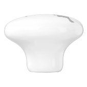 Blauer Schmetterlingsschattenmonogramm Keramikknauf (Seitenansicht)