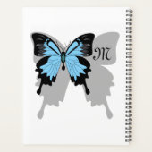 Blauer Schmetterlingsschattenmonogramm Planer (Rückseite)