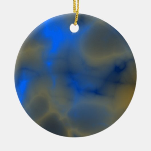 blauer Schmuck mit Wolken Keramikornament (Vorne)