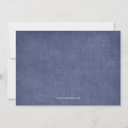 Blauer Schnee Corporate Feier Einladung (Rückseite)