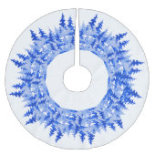 Blauer Schnee Frohe Weihnachten Weihnachten Weihna Polyester Weihnachtsbaumdecke (Vorderseite)