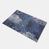 Blauer Schnee Fußmatte (Schrägansicht)