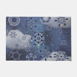 Blauer Schnee Fußmatte