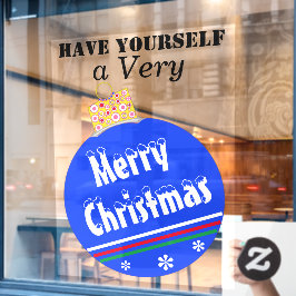 Blauer Schnee gekappt frohe Weihnachtsschmuck Fensteraufkleber