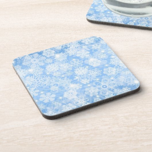 Blauer Schnee Getränkeuntersetzer (Linke Seite)