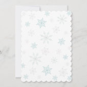 BLAUER SCHNEE IM BRAUTPARTY LIEBE EINLADUNG (Rückseite)