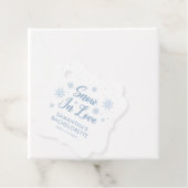Blauer Schnee in der Liebe Winterski Bachelorette Geschenkanhänger (Beispiel)
