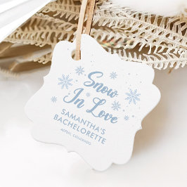 Blauer Schnee in der Liebe Winterski Bachelorette Geschenkanhänger