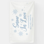 Blauer Schnee in Liebe Winterski Bachelorette Banner (Vertikal)