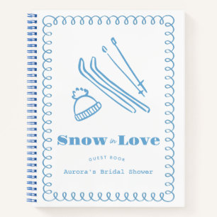 Blauer Schnee in Love Brautparty-Gästebuch Notizblock