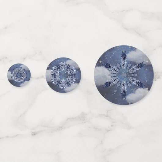 Blauer Schnee Konfetti (Vorderseiten)