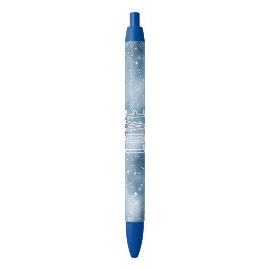 Blauer Schnee Kugelschreiber (Vorderseite Vertikal)