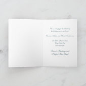 Blauer Schnee-neue Adressen-Weihnachtskarte Feiertagskarte (Innenseite)