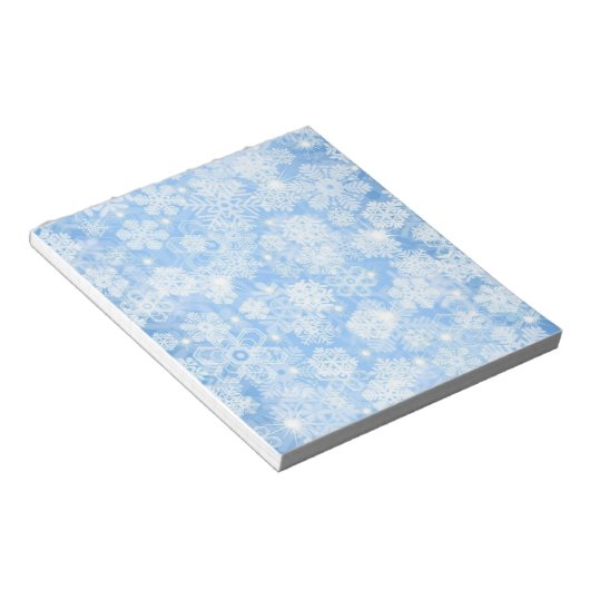 Blauer Schnee Notizblock (angewinkelt)