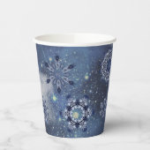 Blauer Schnee Pappbecher (Links)