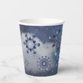 Blauer Schnee Pappbecher (Vorderseite)
