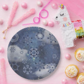 Blauer Schnee Pappteller (Party)