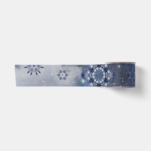 Blauer Schnee Satinband (Vorderseite)