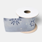 Blauer Schnee Satinband (Spule)