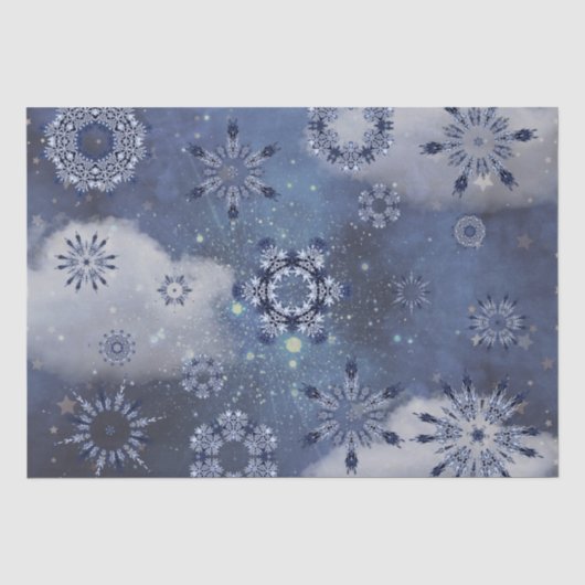 Blauer Schnee Seidenpapier (Vorderseite)