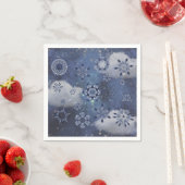 Blauer Schnee Serviette (Beispiel)