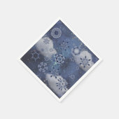 Blauer Schnee Serviette (Ecke)