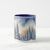 Blauer Schnee von der Modernen Weihnachtszeit Auro Tasse (Zentrum)