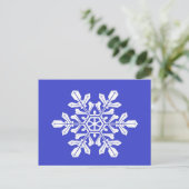 Blauer Schneefall nach der Postkarte (Stehend Vorderseite)