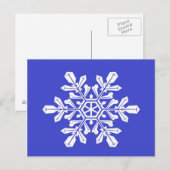Blauer Schneefall nach der Postkarte (Vorne/Hinten)