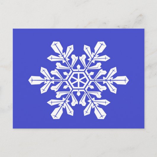 Blauer Schneefall nach der Postkarte (Vorderseite)