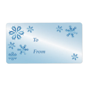 Blauer Schneeflocke-Geschenk-Umbau,