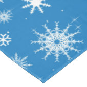 Blauer Schneeflocke-Weihnachtsentwurf Tischdecke (Schrägansicht)