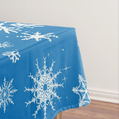 Blauer Schneeflocke-Weihnachtsentwurf Tischdecke (Beispiel)