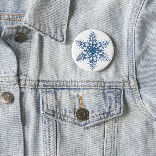 Blauer Schneeflocken Button (Beispiel)
