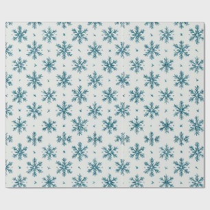 Blauer Schneeflocken-Einwickelpapier für Weihnacht Geschenkpapier
